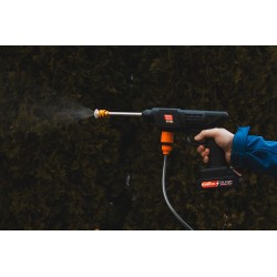 Idropulitrice a Batteria | Capacità Batteria 2 Ah | Pressione Massima 30 Bar | Lunghezza Tubo 5 Metri | 2 Ugelli | con Valigetta